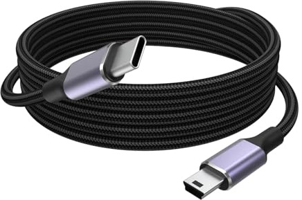 USB C to Mini USB Cable, USB Type C Cable Cord Wire Compatible with Blue Yeti Black Out, Blue Snowball iCE USB Microphone USB C Mini B Charging Cable for PC, Laptop, iPhone 15 16, Smartphone, MacBook