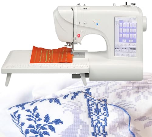 Glowdora Nähmaschine Oder Stickmaschine Mit 7-Zoll-Touchscreen, 158 Muster, 100 X 235 Mm Max. Rahmen, Nähmaschine Für Anfänger Für Den Heimgebrauch, Heimwerken, Ausbessern