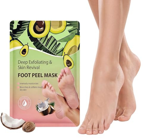 Fotmask Peel-Off Återfuktande Fuktgivande Mild Skonsam Fotvård | Hälreparerande Och Återfuktande Fotmask För Fötterna Passar För Familjen Farmor Kvinnor Mamma Fru Män Pappa Farfar
