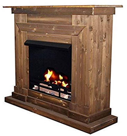 Gelkamin etanolkamin modell XXL Berlin Premium med gratis tillbehör – färgval (valnöt)