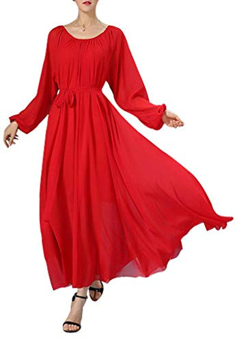 Buenos NINOS Women's Long Sleeve Loose Fit Casual Dress Classic