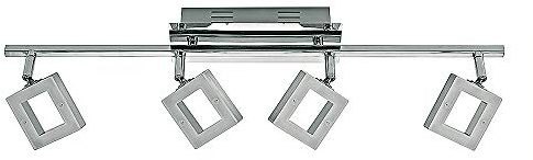 Hochwertige Aluminium LED Strahler Spot - Wandleuchte Deckenleuchte Spots mit 4x6,4W LED ndleuchte Theo 4 flammig Deckenbalken Deckenleuchte Spots