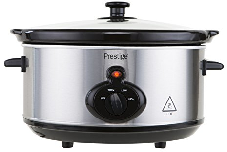 Prestige Mechanical Slow Cooker, 3.5 liters, Silver