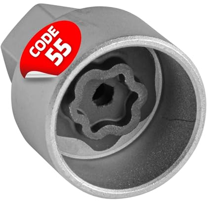 SW-stål 02384L-15, fälglås, adapter 55 I lämplig för BMW I fälglås, lossa I hjulsäkring, fälglås, demontering, verktyg I fälglås utrotare I fälgsäkringsnyckel