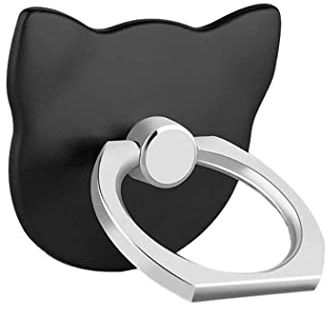 Mustone Supporto per Telefono Cellulare Finger Ring, Staffa Animal Cat Anello Grip cavalletto Universale per Smartphone iPhone XS x 8 7 6 6S 5 5 C 5S/Galaxy S8 S9 S7EDGE S7 S6 Note 8 5, Tablet (Nero)