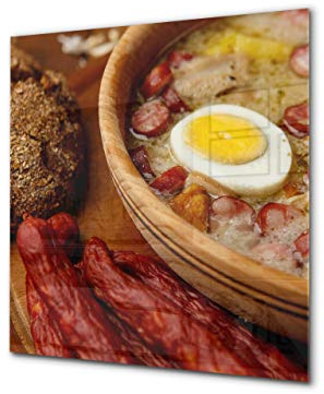 Printed Tempered Glass backsplash – Glass Kitchen splashback BS23 European Tradicional Food Series: Sour Soup with Egg 2