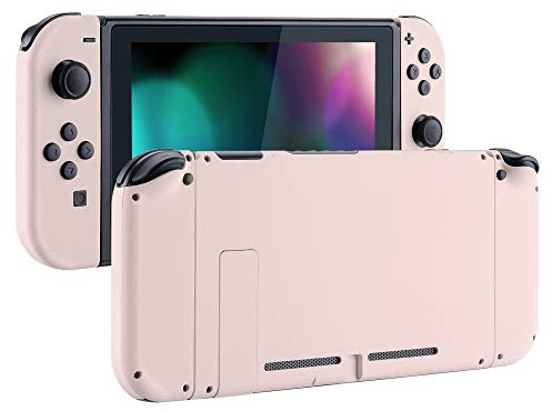 eXtremeRate Coque pour Nintendo Switch avec Boutons, Housse pour Switch Console Joycons, Coque et Bouton de Remplacement-Rose