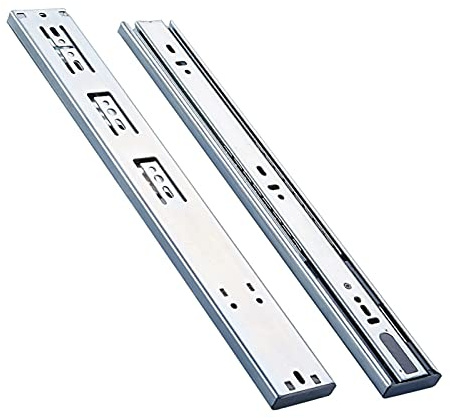 1 Paio Guida per Cassetti Scorrevoli, Acciaio Inossidabile Binari Cassetti Diapositive Guide Telescopiche,per Mobili Bagno Armadi Cassetti,Portata 45kg(Size:30cm/12in)