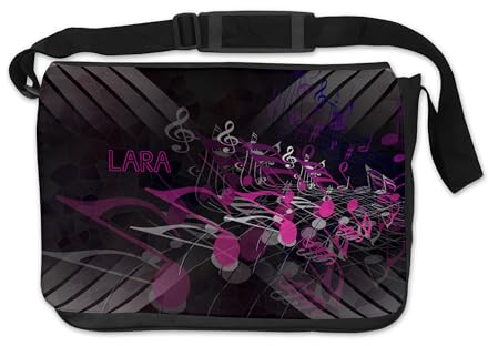 DRUC KLAUS Notentasche Musik personalisiert – Musiktasche mit Namen, Tasche für Noten für Schule & Verein, robust & praktisch