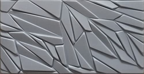 DECCART - Wandpaneele 100x50 cm - Panel wand - Paneele - Wandverkleidung Innen Deckenverkleidung Wandplatten aus Polystyrol 3d Wall Panels Steinoptik - Rock Grau - 8 Stück (4 m²)