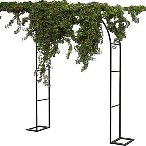 Metal Arch For Climbing Plants, Garden Arches Trellis Archway 120x220CM 140x230CM 180x220CM 200x230CM 240x220CM 280x220CM 300x220CM 350x220CM Rust-Proof Wedding Arch Decorations Black ( Size : 120x220