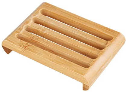 Portasapone in Legno Naturale di Bambù,Porta Saponetta Solida da Bagno,Portasapone in Legno,Scolapiatti per Sapone,per Saponetta e Spugne,Adatto per Bagni,Docce,Cucine e Altri Luoghi Tokaneit