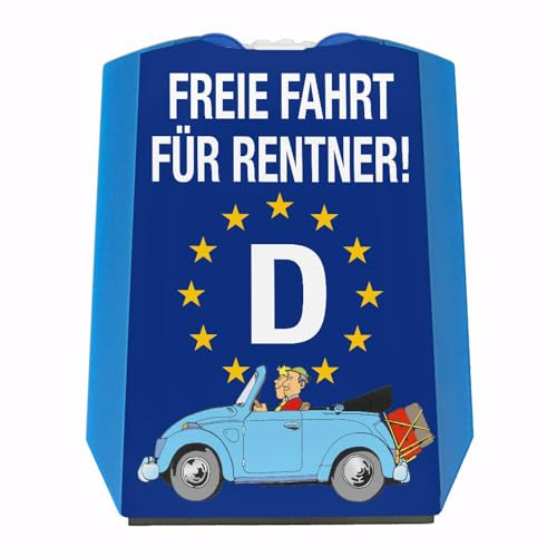 speecheese Freie Fahrt für Rentner Parkscheibe mit Zwei Einkaufswagenchips Oldtimer Eiskratzer für Rentner die noch in der Lage sind EIN Auto zu führen und ihren Lappen gerne behalten wollen