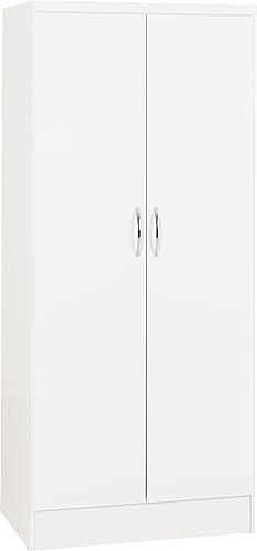 Seconique Nevada 2 Door All Hanging Wardrobe in White Gloss