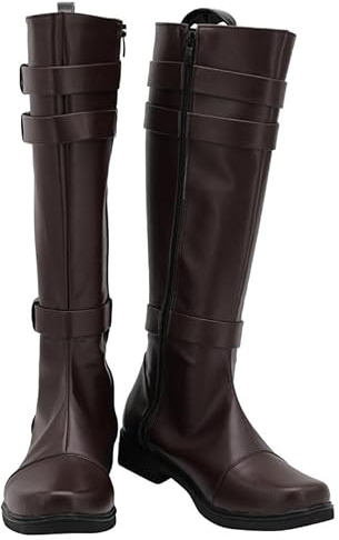 Lixinya Krieger Anime Halloween Karneval Schuhe Cosplay Lange Stiefel Herren