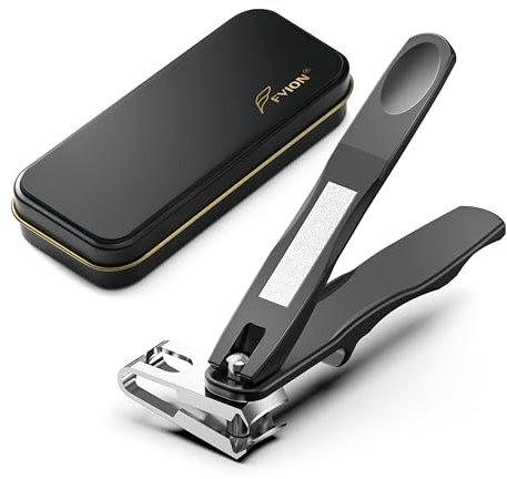 FVION Tagliaunghie a Testa Rotante 360° per Anziani – Tagliaunghie con Manico Lungo ed Ergonomico per Unghie Spesse di Mani e Piedi, Facile da Usare per Uomo e Donna