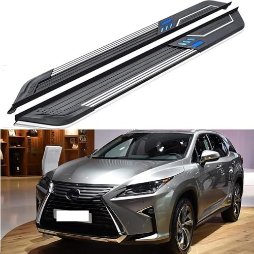 HALODE 2 Piezas Faldones Laterales del Coche para Lexus RX RX350 RX350L RX450h RX450h F Sport 2016-2022,Estribos, faldones Laterales y Barras Laterales compatibles con automóvilesi