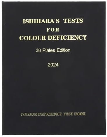 Libro De Prueba De Visión Del Color, Tarjeta De Prueba De Daltonismo Con 38 Muestras De Color Y Categorías De Números Ocultos Para Diferenciar Entre Pacientes Daltónicos Y Con Deficiencia De Color