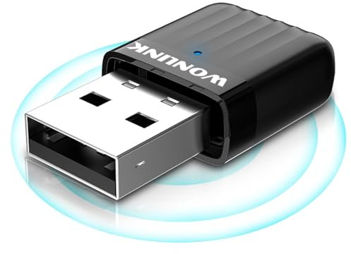 WONLINK Clé WiFi Puissante AC650 Mbps, Mini Adaptateur WiFi USB，Nano Clé WiFi pour PC，Double Bande Dongle WiFi Compatible avec Windows 11/10/8.1/8/7/XP, WL-NA1500