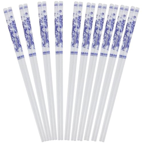 Cabilock Essstäbchen Aus Porzellan 10 Paar Spülmaschinenfest Rutschfest Hitzebeständig Für Zuhause Und Restaurant Multifunktionale Keramik Essstäbchen 24.5 Cm