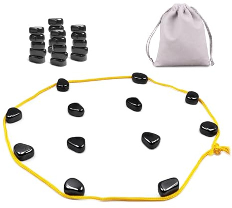 Magnetic Chess Set Battle Chess with Magnetic Effect, Educational Chess Game Checkers Game, Portable Magnetic Stones Great Family Gatherings and Party Games! (string model)