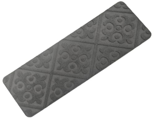 Homwiz Treppenstufen Matten, Stufenmatten Selbstklebend Innen 15 Stück, Treppenstufen Antirutsch Zuschneidbar Wiederverwendbar für Schützen Sie Haustiere, Senioren Kinder (Dunkelgrau, 55x19 cm)