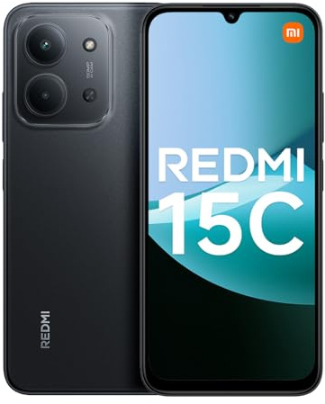 Xiaomi Redmi 15C Smartphone - 4GB/128GB, 6.9 50MP 120Hz, Dual SIM 4G, 6000mAh Midnight Black