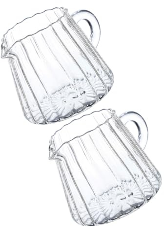 EPIGEIST 2 Piezas Vaso De Vidrio Transparente Para Espumar Leche Unidades De Vaso De Leche Para Máquina De Espresso Práctico De Vidrio Para Uso Casa