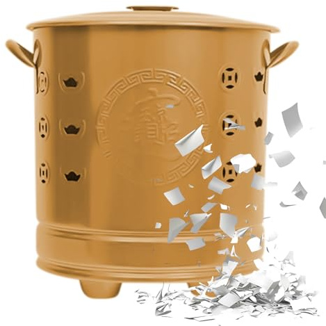 Per Bruciare All'aperto - Barile di Fuoco in Acciaio Inossidabile con Coperchio | Caminetti Esterni Per Rifiuti Cortile Giardino Terrazza - Gestione Rifiuti Cortile Giardino Campeggio Esterno