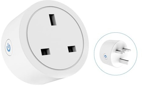 16A Smart WiFi Connected Socket - Voice & Application Control, Alexa, Google Home Compatible (2.4 GHz) - Energy Monitoring, Timer, Countdown - Tuya, Smart Life Compatible