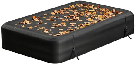 Fruusv Cubierta para Piscina de Natación, Manta Protectora Rectangular A Prueba De Viento, Cubierta Piscina Hinchable, para Patio Trasero, Jardín, Exterior, SPA Y Bañera con Hidromasaje Elevada sobre