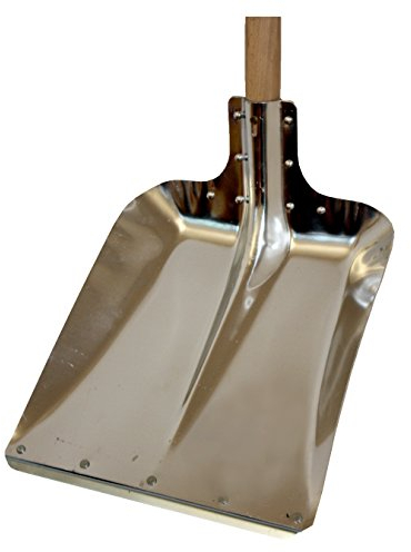 Alu-Randschaufel Gr.9, 380 x 380 mm, Hallenser Form, mit Stiel