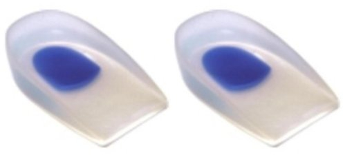 pedag Ultra Heel Gel Fersenkissen – für perfekte Fersendämpfung bei Sport, Arbeit & im Alltag | lindert Fersenschmerzen | das helle Gel dämpft die Ferse, der blaue Spot polstert das Fersenbein