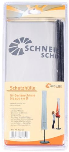 Schneider protective cover for parasols, silver-gray, up to approx. 400 cm Ø