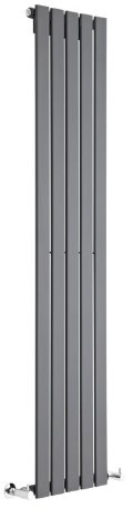 MILANO Anthracite Vertical Single Flat Panel Radiator 1600 x 350mm