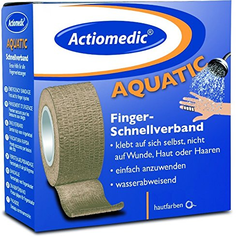 Actiomedic AQUATIC Schnellverband 5 cm x 7 m selbsthaftend, Farbe:Hautfarben