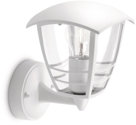 PHILIPS CREEK LAMPADA DA PARETE DA ESTERNO, LANTERNA UP, ALLUMINIO, BIANCO