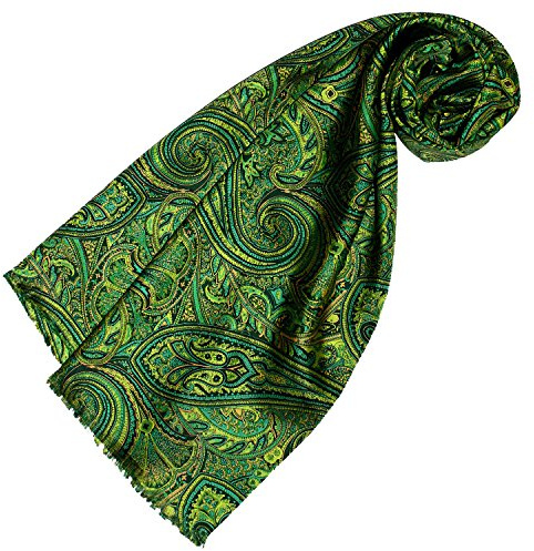 LORENZO CANA - écharpe 100% soie imprimé en couleurs harmonieuses Double écharpe chiffon de soie soie Chiffon 30 cm x 160 cm