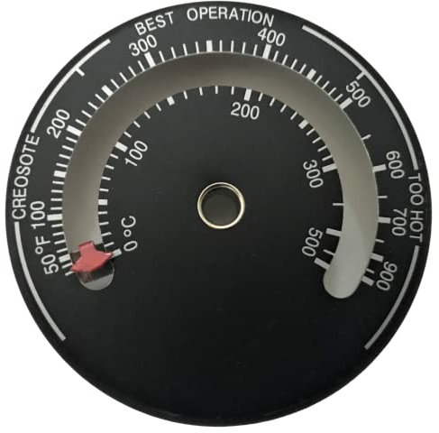 UK SELLER | Magnetic Stove Flue Thermometer | Log Burner Flue Pipe Temperature Gauge, Log Burning Fire Wood Burner/BBQ