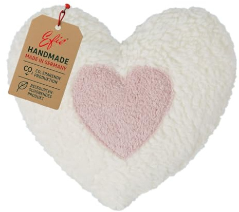Efie Kirschkern-Wärmekissen Herz rosa – Bio Baby Wärmekissen aus Baumwolle (kbA), handgemacht in Deutschland, natürliche Wärme bei Bauchweh & Einschlafhilfe