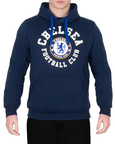 Chelsea FC - Herren Fleece-Hoody mit Grafik-Print - Offizielles Merchandise - Geschenk für Fußballfans - Blau