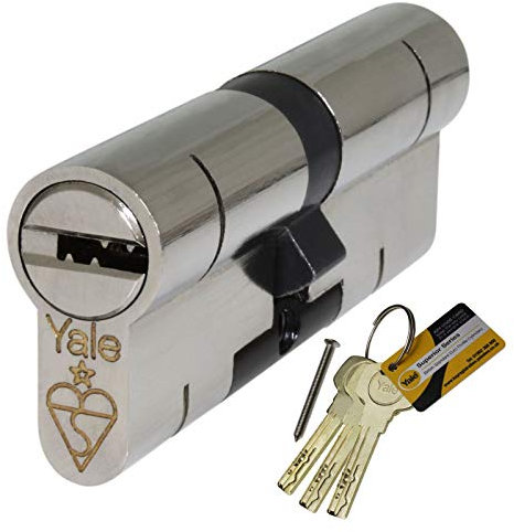 30/30 Nickel Yale Superior Euro Cylinder with 3 Keys Anti Snap/Bump/Pick/Drill/Pull High Security uPVC Composite Door Barrel Profile Lock