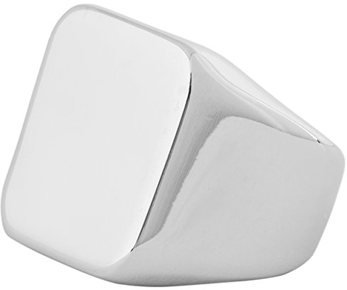 Akitsune Iustitia Ring | Design-Ring Frauen Herren Schlicht Edelstahl Minimalistisch - Silber - US 8