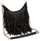 LUI SUI Damen handgefertigte Leder Franse Quaste Crossbody Hobo Schultertasche Umhängetaschen