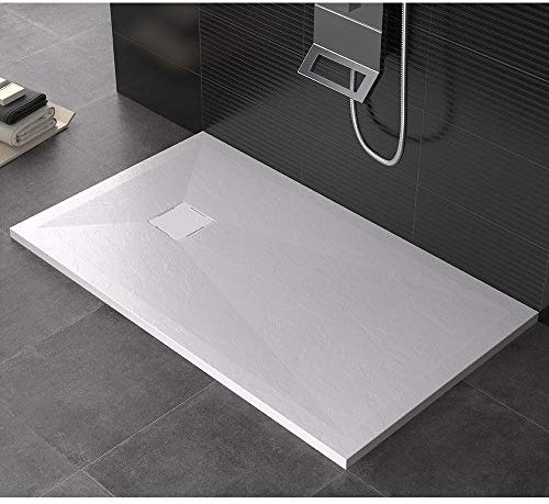 Receveur de douche 90 x 120 cm en pierre Maier Aura Blanc