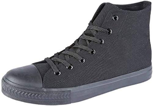 Ladies Baltimore/Academy Low Hi Top Canvas Toe Cap Lace up Pumps Plimsoll All Star Trainers Casual Shoes Boots Size 13-8