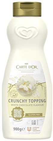 Carte D´or - Sirope Crujiente de Chocolate Blanco - Sin Gluten - 900 Gramos