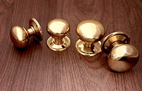 Infinity Decor Victorian Period Cottage Pair Door Knob Mortice Handle Brass/Nickel 40mm / 50mm (40mm, Polished Brass)