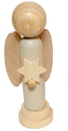 Rudolphs Schatzkiste Weihnachtsfigur Engel Natur BxHxT 4x10x3cm NEU Figuren Haus Baum Figur Kirche Erzgebirge Holz Seiffen Weihnachten Spielzeug Dekoration Tischdeko Kurrende