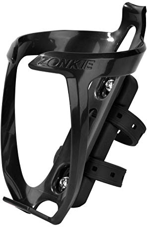ZONKIE Fahrrad Flaschenhalter Ohne Schrauben, Fahrrad-Flaschenhalter für Wasser-Flaschen, geeignet auch als Babyflaschenhalter für Kinderwagen Einheitsgröße, Viele Farben sind verfügbar (Schwarz)